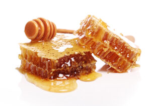 Close up of fresh honeycombs